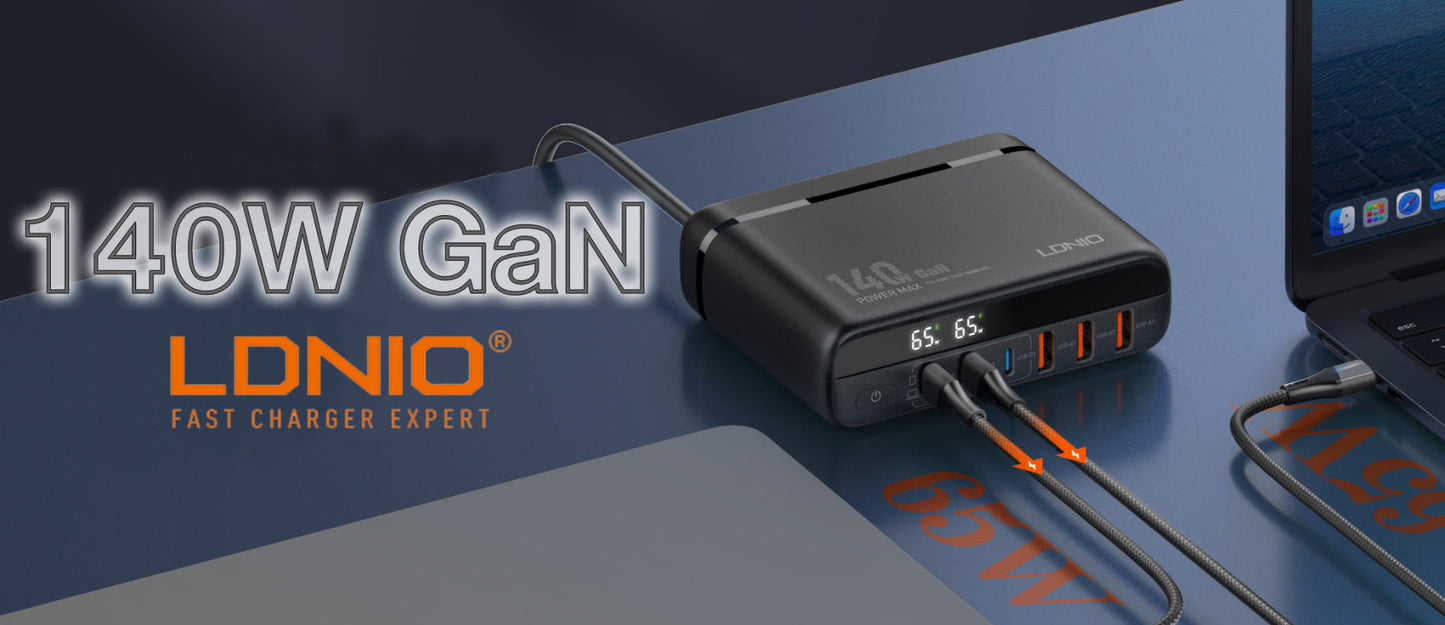 LDNIO A6140C 140W GaN Super Fast Desktop Charger