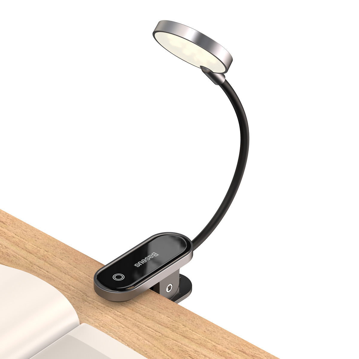 BASEUS Comfort Reading Mini Clip Lamp Eye Protection Light – Dark Grey
