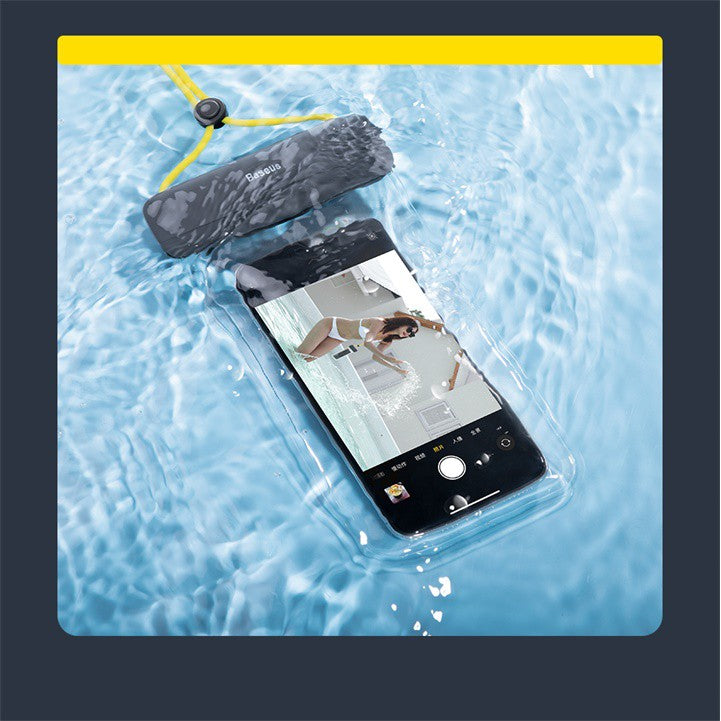 BASEUS Let's Go Slip Cover Waterproof Bag Universal Swimming Bag for under 7.2 inch Phones
