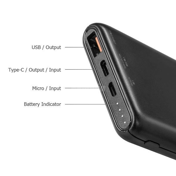 Baseus Bipow Quick Charge Power Bank PD+QC 10000mAh 18W Black