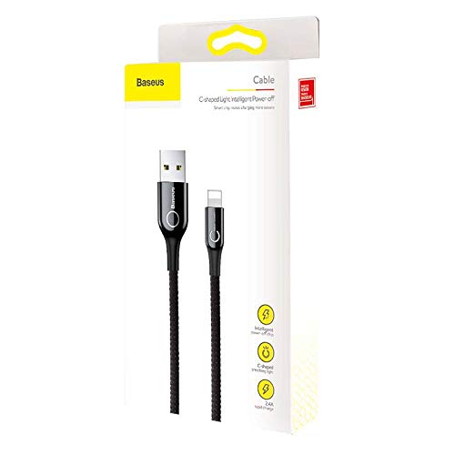 Baseus C-shaped Light Intelligent power-off Cable Black