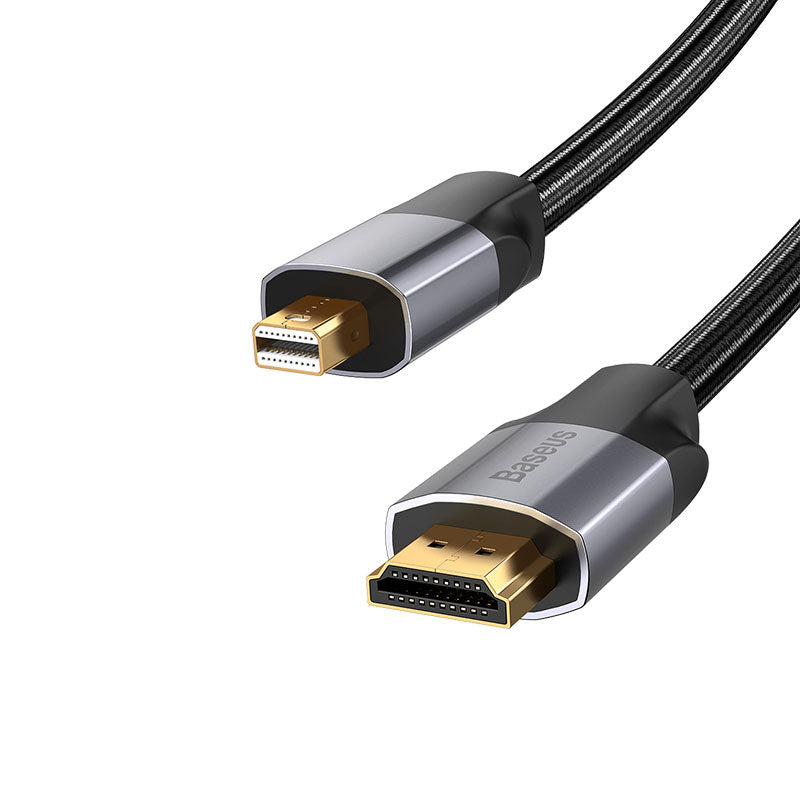 Baseus Enjoyment Series Male MiniDP To DP Male bidirectional Adapter Cable 3m Dark gray