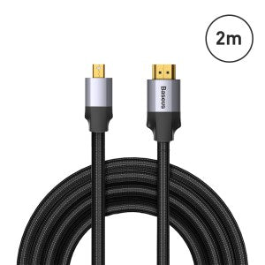 Baseus Enjoyment Series MiniDP Male To 4KHD Male Adapter Cable 2m Dark gray