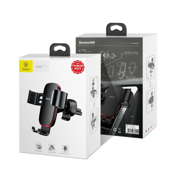 Baseus Metal Age Gravity Car Mount(Air Outlet Version)Black