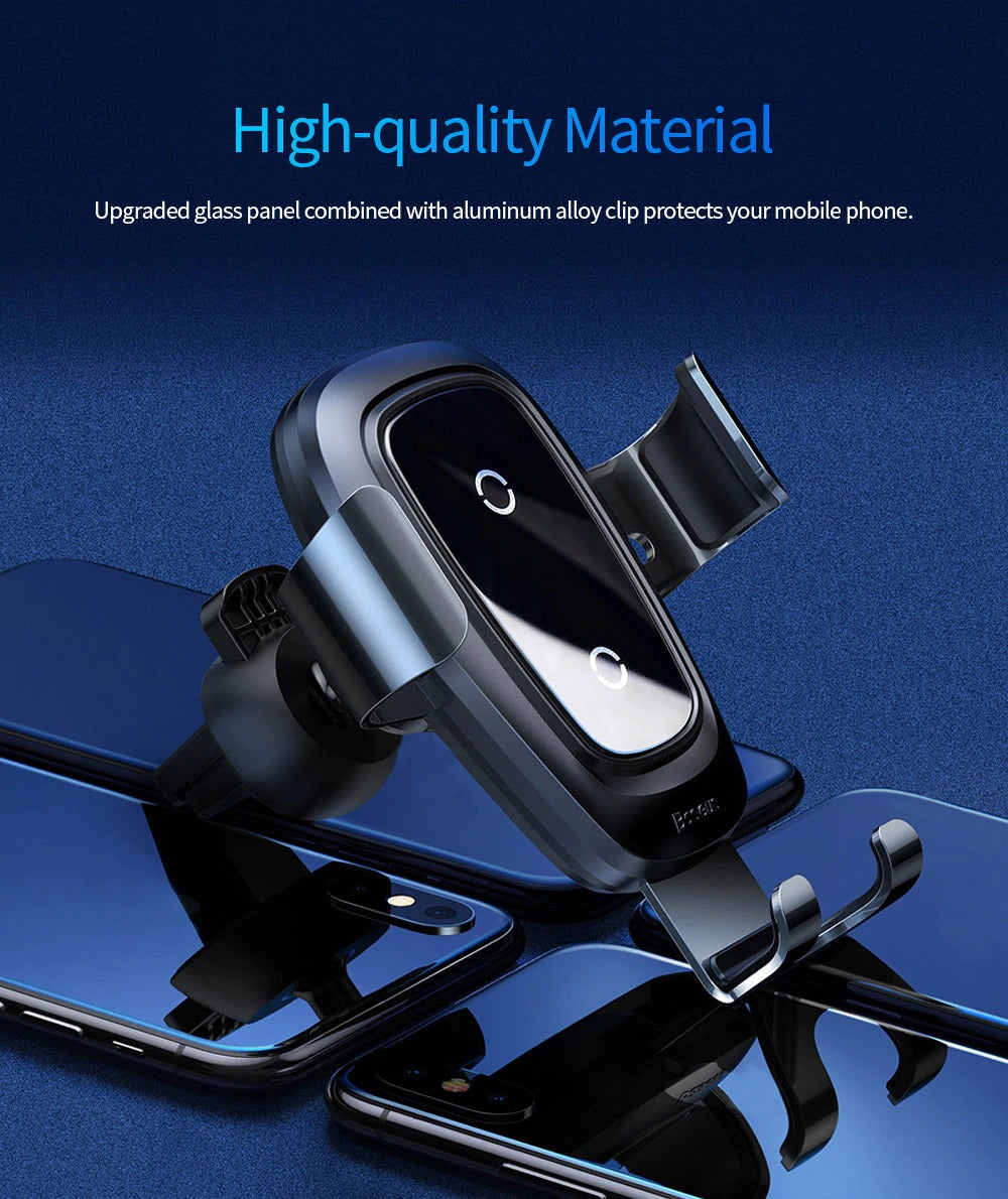 Baseus Metal Wireless Charger Gravity Car MountTarnish