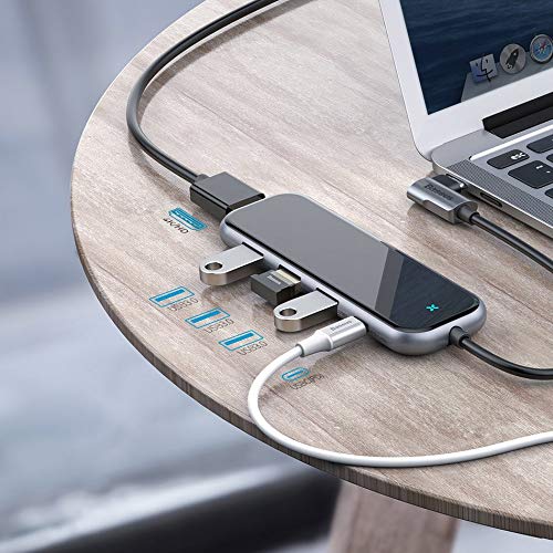 Baseus Multi-functional HUB (Type-C to 3xUSB3.0+HD4K+PD) Deep gray