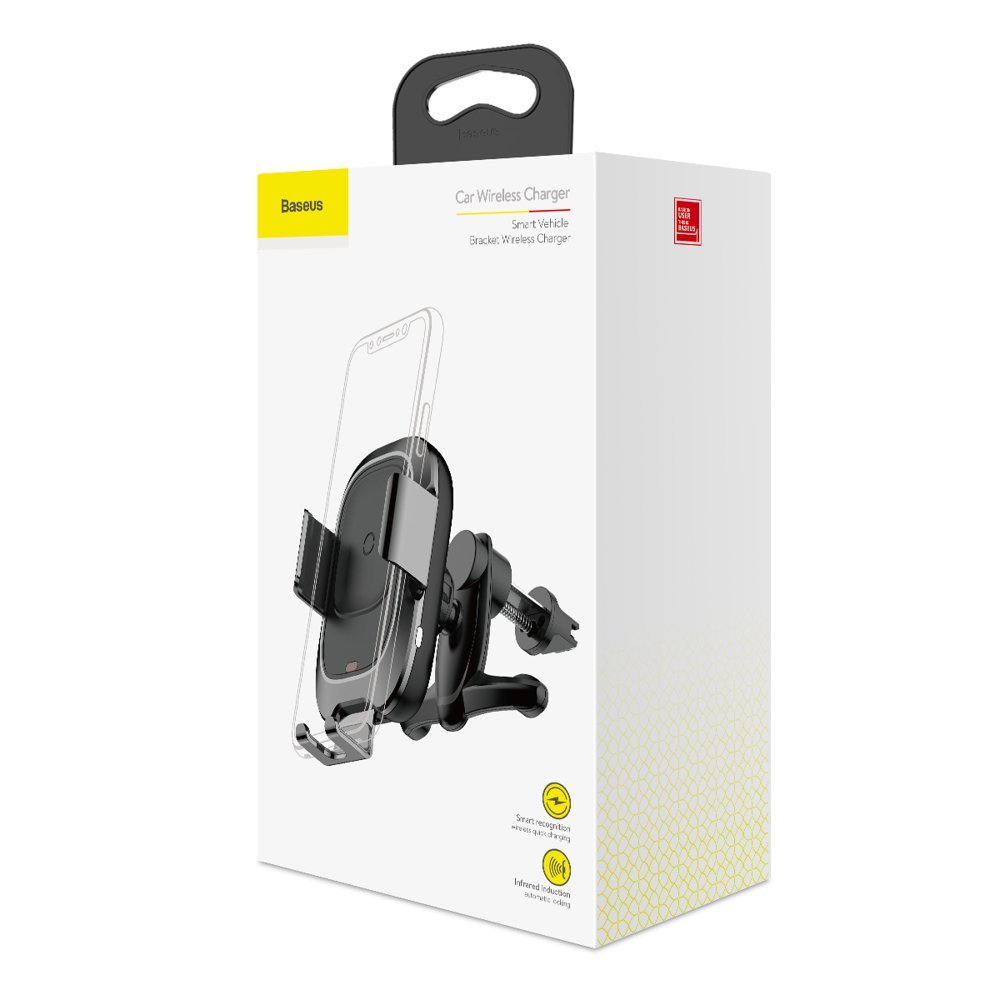 Baseus Smart Vehicle Bracket Wireless Charger Black