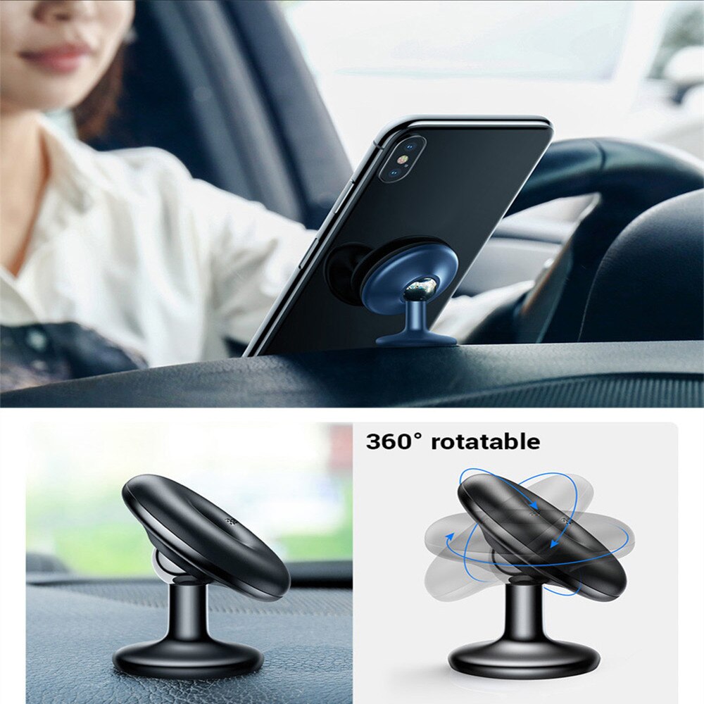 BASEUS 360° Rotation Star Ring Magnetic Car Bracket (Paste type) - Black