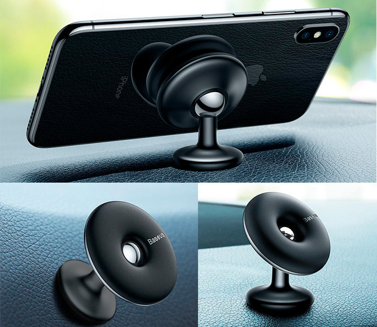 BASEUS 360° Rotation Star Ring Magnetic Car Bracket (Paste type) - Black