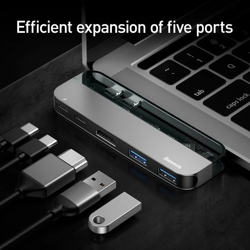Baseus Transparent Series Dual Type-C Multifunctional HUB Adapter