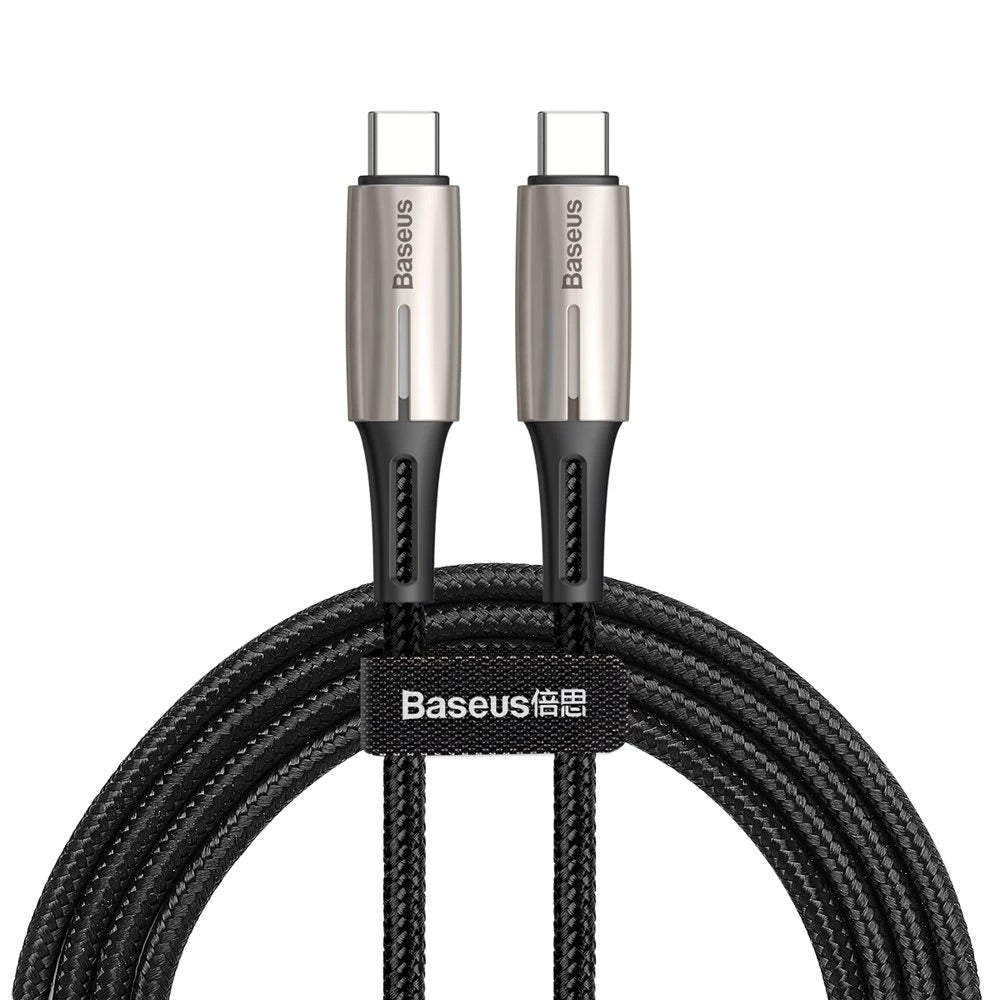 Baseus Water Drop-shaped Lamp Type-C PD2.0 60W Flash Charge Data Cable 20V 3A 1m