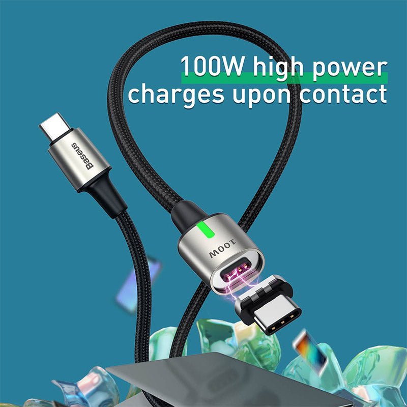 Baseus Zinc Magnetic Cable Type-C 100W (20V 5A)1.2m Black