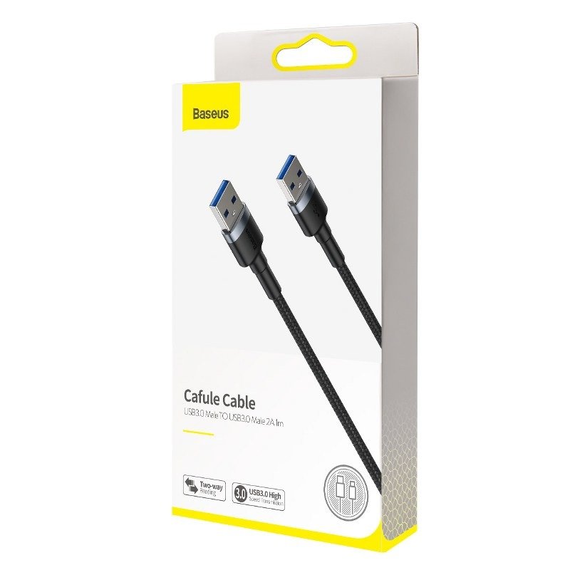 Baseus cafule Cable USB3.0 Male TO USB3.0 Male 2A 1m Dark gray