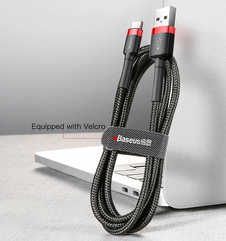 Baseus USB Type C Cable for Samsung S10 S9 Quick Charge 3.0 Cable USB C Fast Charging for Huawei P30 Xiaomi USB-C Charger Wire