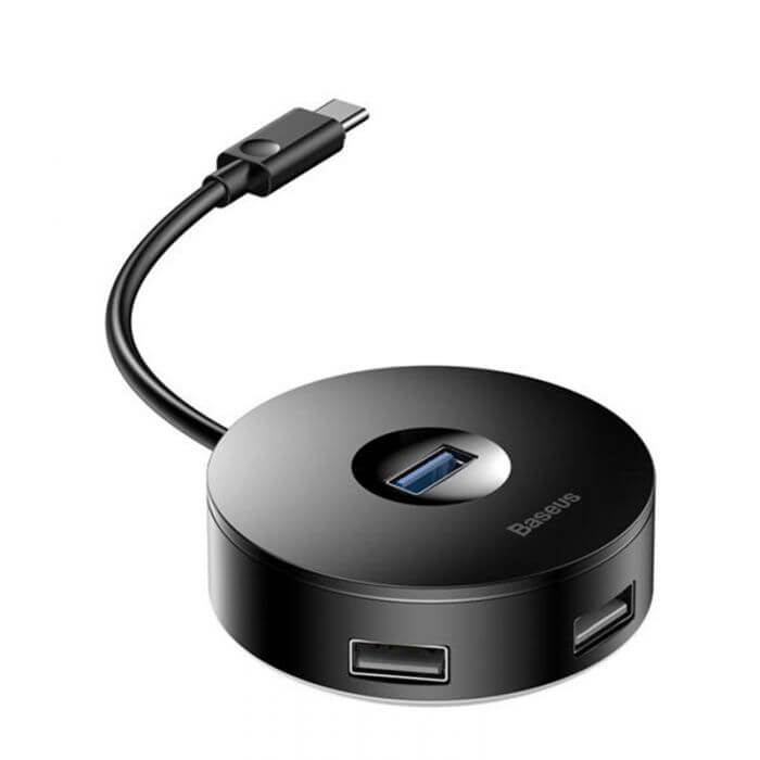 Baseus round box HUB adapter Black