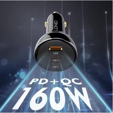 LDNIO C102 160W 3 USB Super Fast Car charger