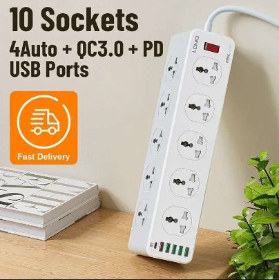 LDNIO SC10610 10 AC Outlets Universal Power Strip