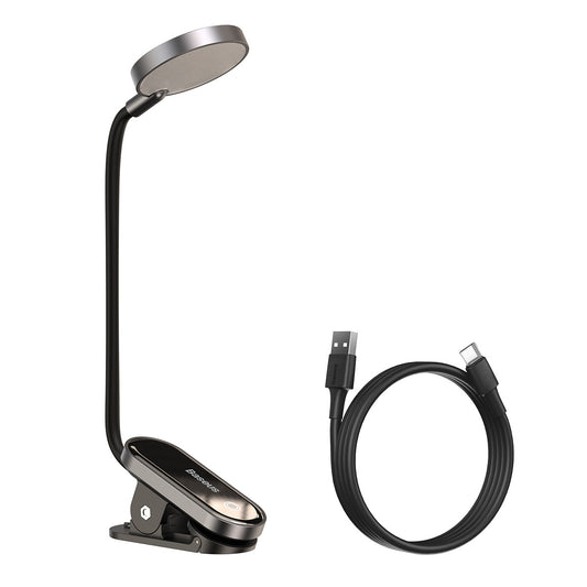 BASEUS Comfort Reading Mini Clip Lamp Eye Protection Light – Dark Grey
