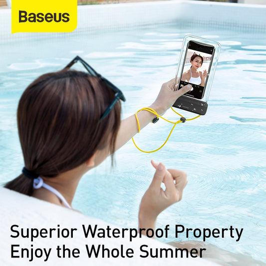 BASEUS Let's Go Slip Cover Waterproof Bag Universal Swimming Bag for under 7.2 inch Phones