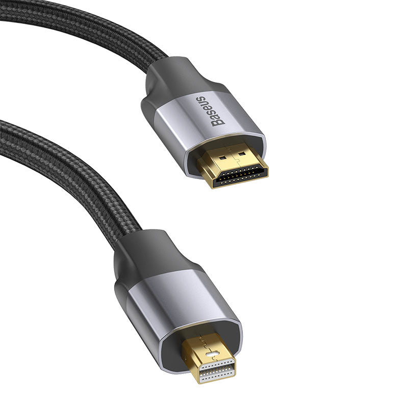 Baseus Enjoyment Series Male MiniDP To DP Male bidirectional Adapter Cable 3m Dark gray