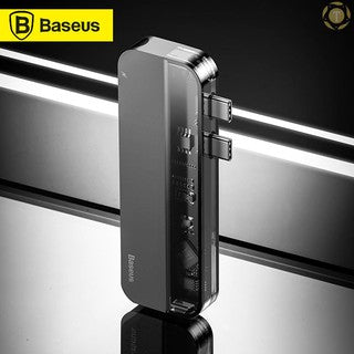 Baseus Transparent Series Dual Type-C Multifunctional HUB Adapter