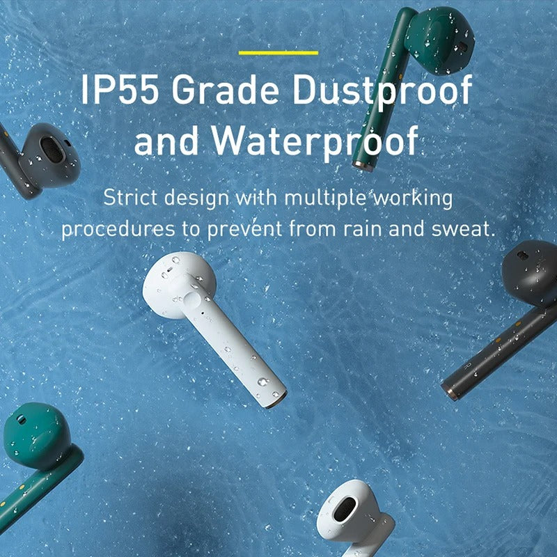 Baseus W05 TWS Bluetooth Headphones Encok True Wireless 5.0 Earphones IP55 Waterproof