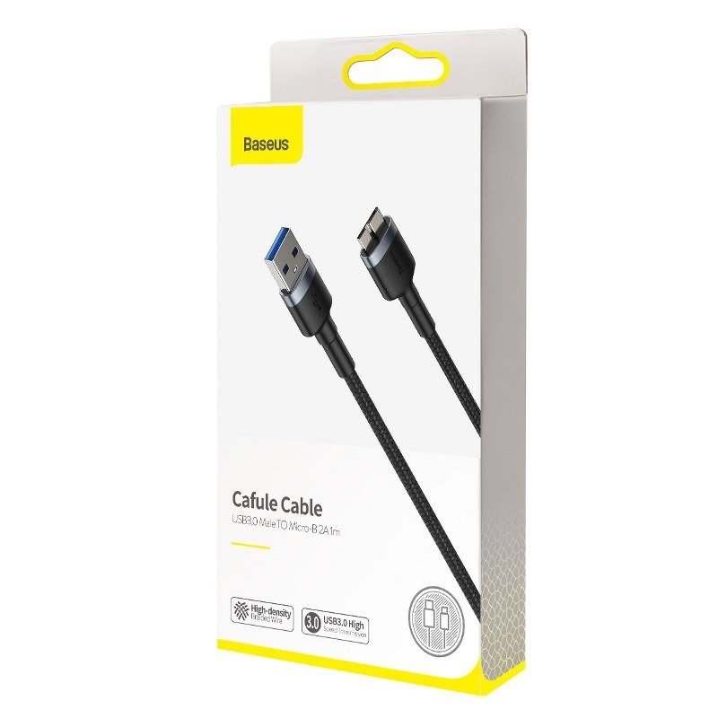 Baseus cafule Cable USB3.0 Male TO Micro-B 2A 1m Dark gray